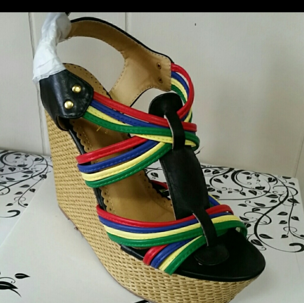Faux Leather Wedge - Picture 2 of 2